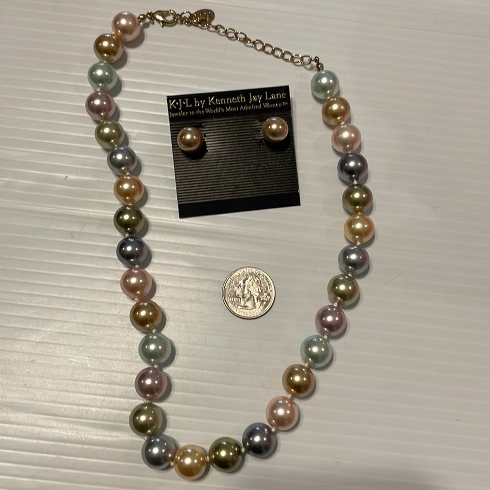 Kenneth Jay Lane Designer 2009 Ingural Multi -Pea… - image 5